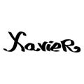 Xavier male name street art design. Graffiti tag Xavier. Vector art.