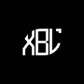 XBL letter logo design on black background. XBL creative initials letter logo concept. XBL letter design Royalty Free Stock Photo