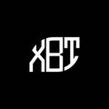 XBT letter logo design on black background. XBT creative initials letter logo concept. XBT letter design