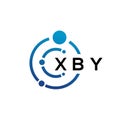 XBY letter technology logo design on white background. XBY creative initials letter IT logo concept. XBY letter design.XBY letter Royalty Free Stock Photo