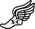 XC written in a flying foot logo