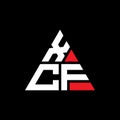 XCF triangle letter logo design with triangle shape. XCF triangle logo design monogram. XCF triangle vector logo template with red Royalty Free Stock Photo