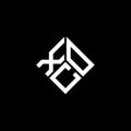 XCO letter logo design on black background. XCO creative initials letter logo concept. XCO letter design Royalty Free Stock Photo