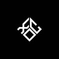 XCO letter logo design on black background. XCO creative initials letter logo concept. XCO letter design Royalty Free Stock Photo
