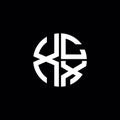 XCX logo XCX icon XCX monogram XCX letter minimalist Circle flat Unique modern abstract logo design Royalty Free Stock Photo
