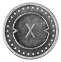 XDC Grunge Silver Coin, Token