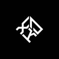 XDK letter logo design on black background. XDK creative initials letter logo concept. XDK letter design Royalty Free Stock Photo
