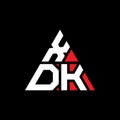 XDK triangle letter logo design with triangle shape. XDK triangle logo design monogram. XDK triangle vector logo template with red Royalty Free Stock Photo