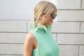 Xenia Adonts before Tods fashion show, Milan Fashion Week street style