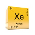 Xenon chemical element symbol from periodic table