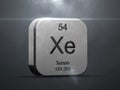 Xenon element from the periodic table