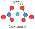 Xenon nitrate XeN2O6 molecule