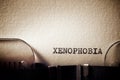 Xenophobia concept view