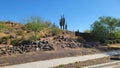 Xeriscaped Vision Hills area in North-West Valley of the Sun, Phoenix, Arizona Royalty Free Stock Photo