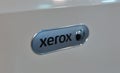 Xerox logo on booth during CEE 2017 in Kiev, Ukraine
