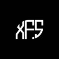 XFS letter logo design on black background. XFS creative initials letter logo concept. XFS letter design Royalty Free Stock Photo