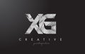 XG X G Letter Logo with Zebra Lines Texture Design Vector.