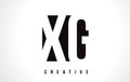 XG X G White Letter Logo Design with Black Square.