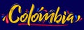 Colombia Patriotic Banner design Colombian flag colors vector illustration