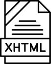 XHTML Outline Vector Icon Royalty Free Stock Photo