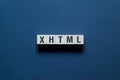 Xhtml word concept on cubes Royalty Free Stock Photo