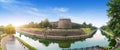 Xi`an ancient city wall and moat, China Shaanxi Royalty Free Stock Photo