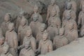 XI& x27;AN, CHINA - AUGUST 6, 2018: Soldier sculptures in the Pit 1 of the Army of Terracotta Warriors near Xi& x27;an, Shaanxi Royalty Free Stock Photo