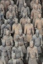 XI& x27;AN, CHINA - AUGUST 6, 2018: Soldiers in the Pit 1 of the Army of Terracotta Warriors near Xi& x27;an, Shaanxi province Royalty Free Stock Photo