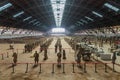 XI'AN, CHINA - AUGUST 6, 2018: View of the Pit 1 of the Army of Terracotta Warriors near Xi'an, Shaanxi province, Chi Royalty Free Stock Photo
