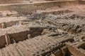 XI'AN, CHINA - AUGUST 6, 2018: View of the Pit 2 of the Army of Terracotta Warriors near Xi'an, Shaanxi province, Chi Royalty Free Stock Photo