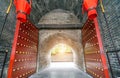 Xi`an City Wall is the largest and best-preserved ancient city wall in China. The picture shows one of the city gates Royalty Free Stock Photo