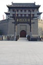 Xi `an city wall and city scenery