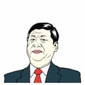 Xi Jinping, President of People`s Republic of China, Flat Design Vector Illustration