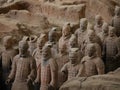 View of the famous Terracotta Army, China, Mausoleum of the First Qin Emperor, terracotta soldiers of the famous Terracotta Army Royalty Free Stock Photo