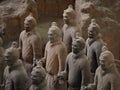 View of the famous Terracotta Army, China, Mausoleum of the First Qin Emperor Royalty Free Stock Photo