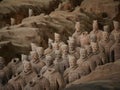 View of the famous Terracotta Army, China, Mausoleum of the First Qin Emperor Royalty Free Stock Photo