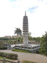 Xiamen, China, Nov 21, 2019 : Stone pagoda of Nanputuo temple with blue sky