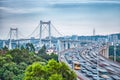 Xiamen haicang bridge at dusk with hdr Royalty Free Stock Photo