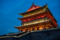 Xian Bell Tower lit at night