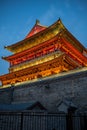 Xian Bell Tower lit at night