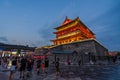 Xian Bell Tower lit at night