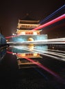 Xian bell tower in night after rain Royalty Free Stock Photo