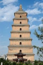 Xian Big Wild Goose Pagoda Royalty Free Stock Photo