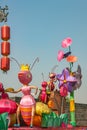 Fake insects set and lantern at North Gate on city Wall, Xian, China