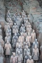Detail of a rank of Terracota Warriors near the city of Xian in China