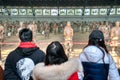 Xian, China - December 29, 2019: Group of visitor visit 2000 years of the terracotta warriors at the Mausoleum of the First Qin