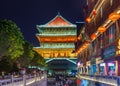 Xian, China - May 19, 2018: Drum tower in old town Royalty Free Stock Photo