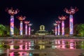 Xian, China - May 18, 2018: Monument in park at residential area