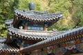 Roof at Xingjiao Temple(UNESCO World heritage site). a famous Temple in Xian, Shaanxi, China.