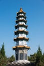 The Chongyang Palace. a famous Temple in Xian, Shaanxi, China. Royalty Free Stock Photo